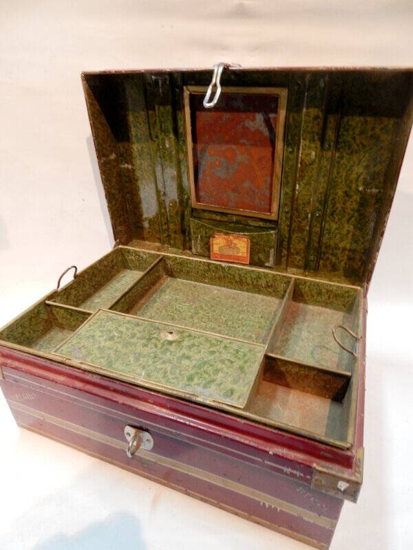 Original Patina Metal Vanity Trunk