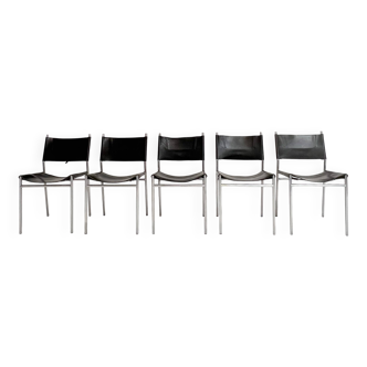 Ensemble de 5 chaises SE06 par Martin Visser pour ’t Spectrum, années 1960.