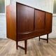 Vintage Scandinavian "highboard" teak sideboard by EW Bach for Sejling Skabe, 60s