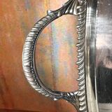 Large silver metal tray Mappin and Webb