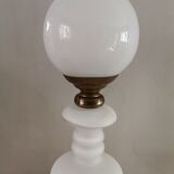 Mushroom lamp blown glass opaline