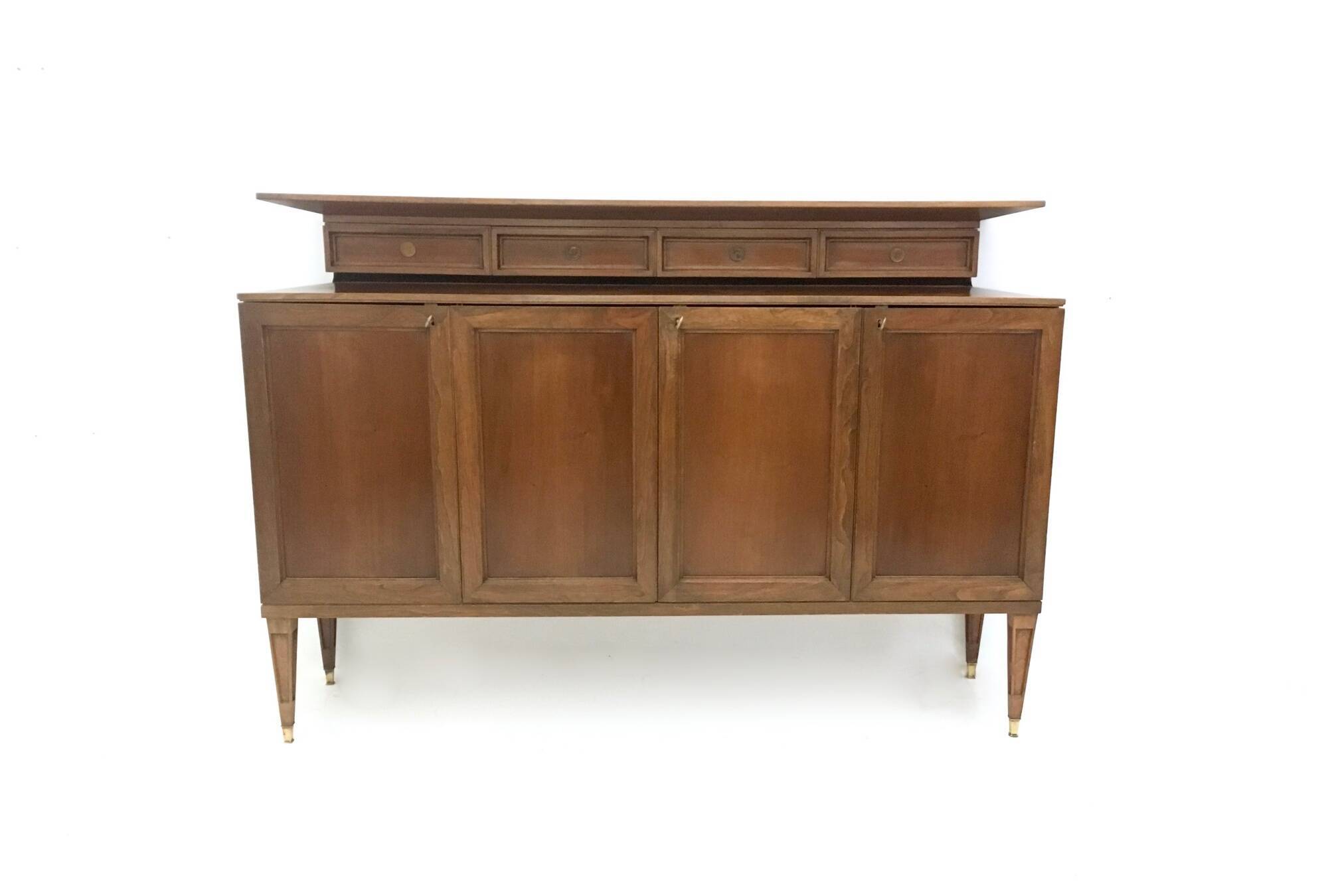 Vintage High-Quality Walnut Cabinet in the Style of Paolo Buffa, Italy