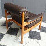 Brown Leather armchair 1970s