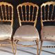 Set of 3 gilded chairs in Napoleon III style - Stamped Faubourg Saint Antoine