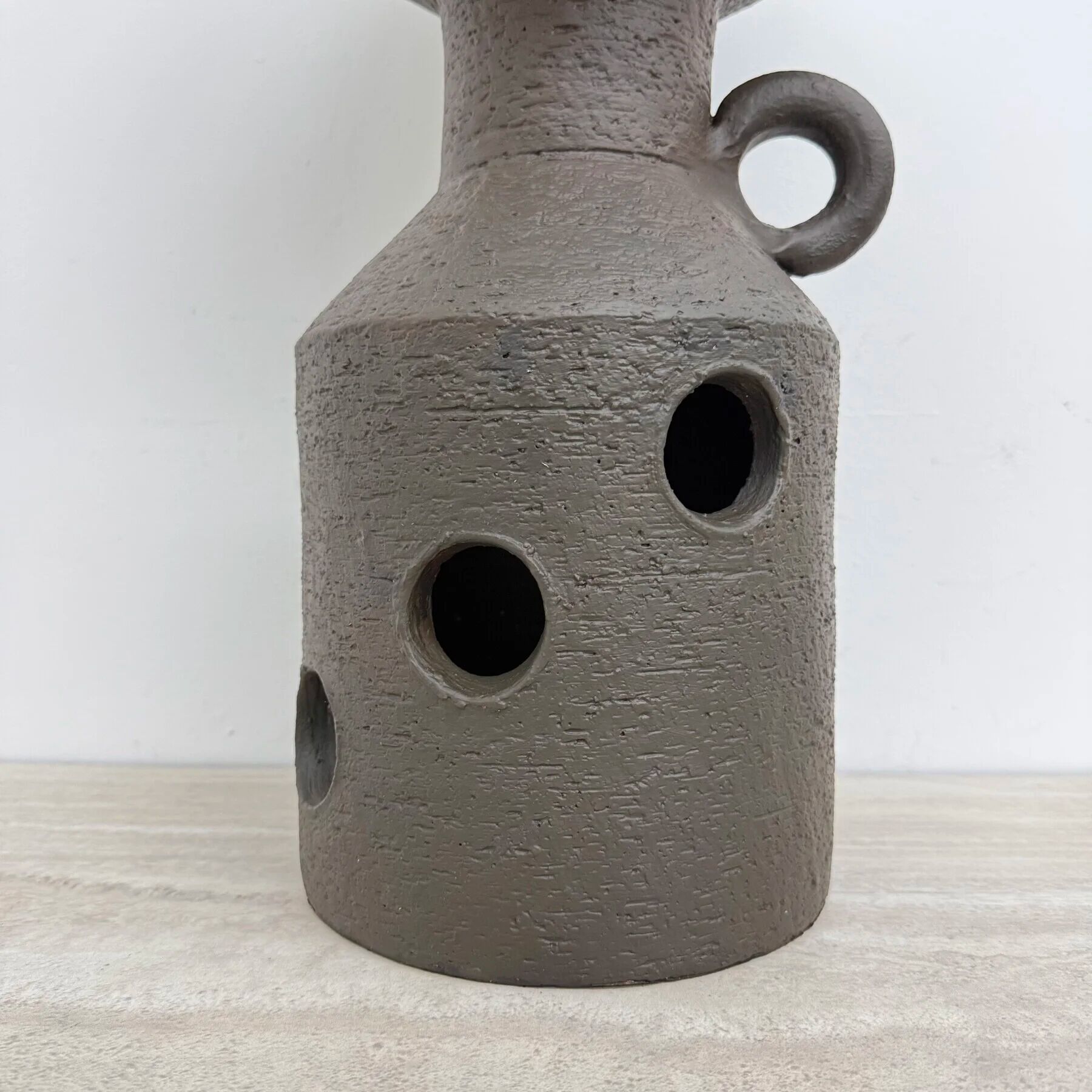 Large Doria Leuchten ceramic table lamp / floor lamp, 1970s