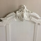 Painted wooden old bedhead