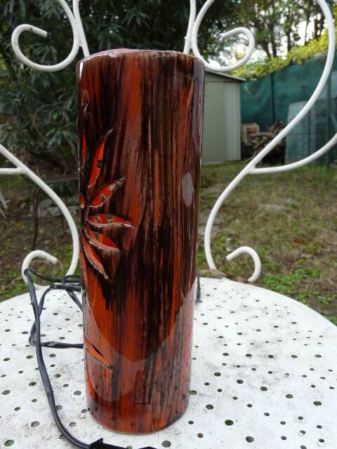 Lampe en céramique signée camos - vallauris, 1960