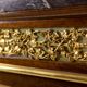 Empire style chest of drawers in lacquer, bronze and marble. Nineteenth century.