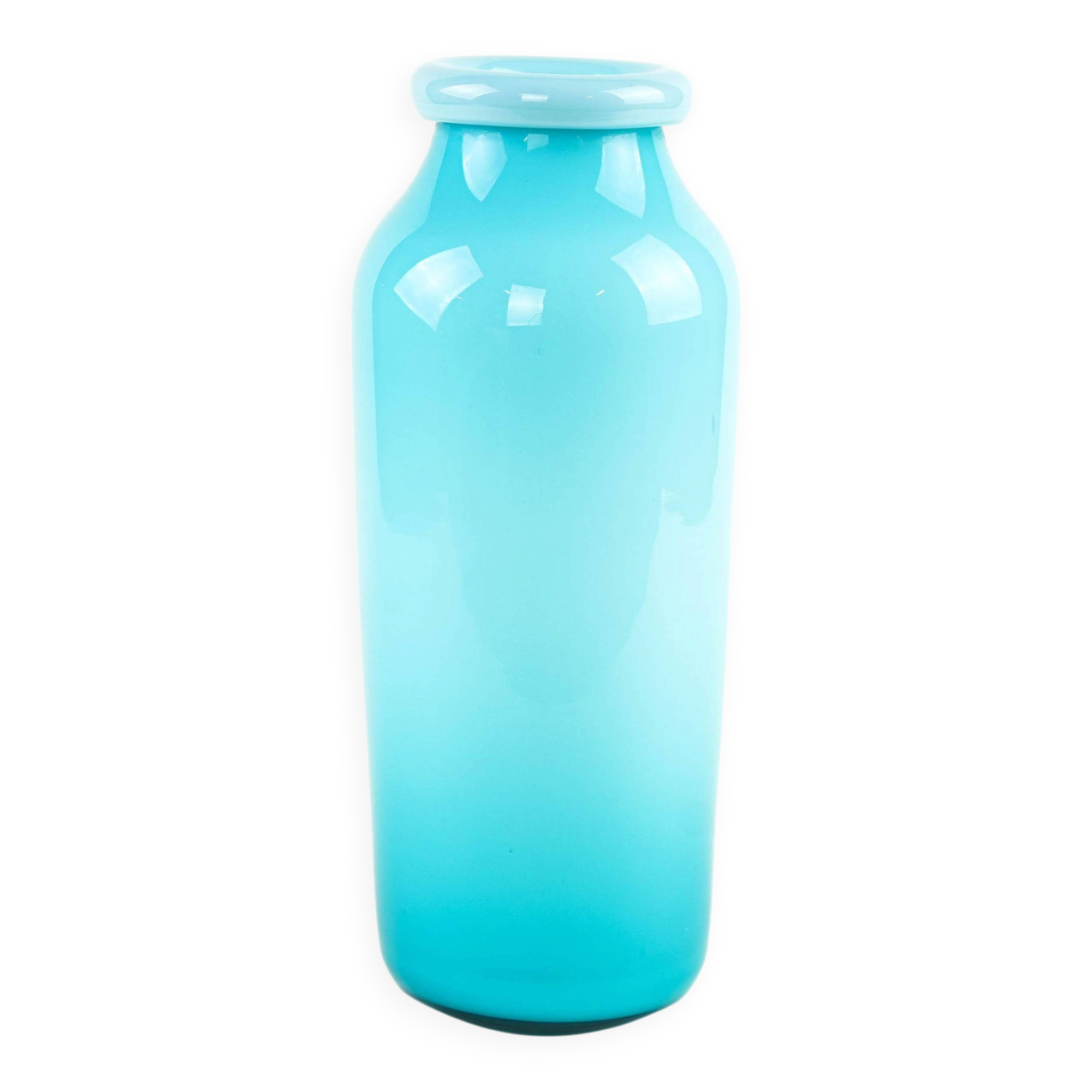 Turquoise vase, 1970s, made in Europe
