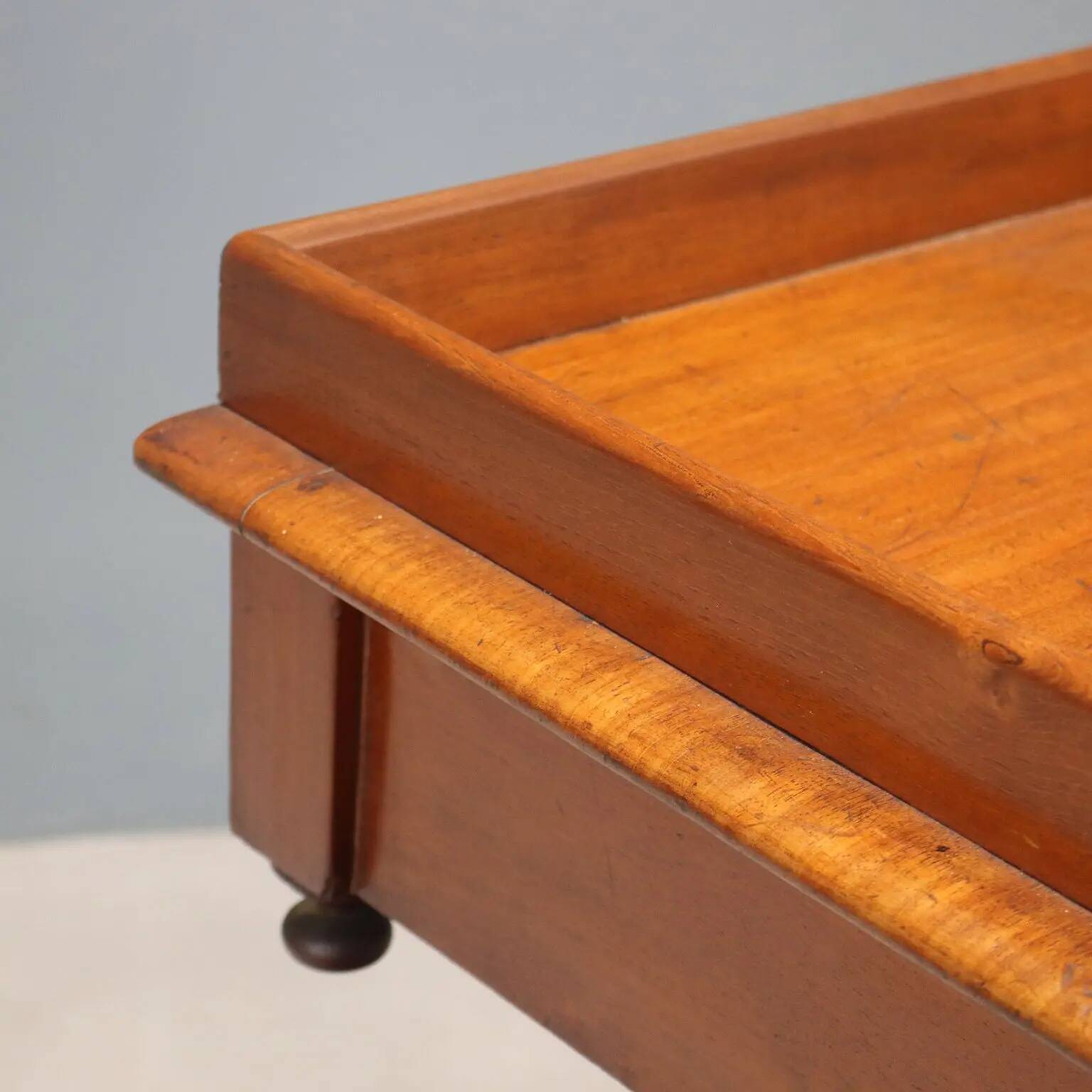 Antique mahogany writing desk with drawer, Italy, 19th century.