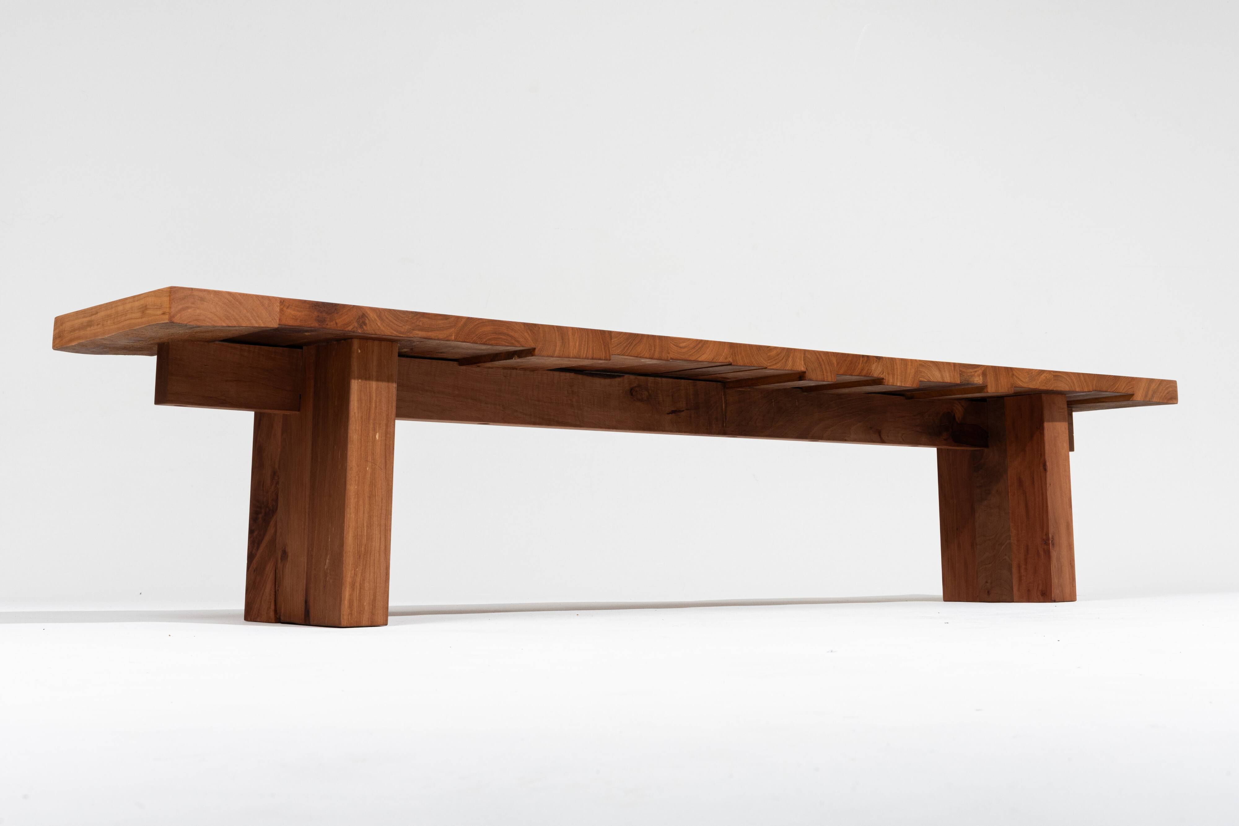 Large wooden bench