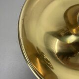 Large 39cm golden charlotte perriand style disc wall lights, germany 1960s