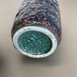 set of 2 Rare Super Color Crusty Fat Lava Vases by Scheurich, Germany WGP, 1970s