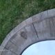Oval wooden mirror