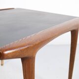 1960s TEAK AND SLATE COFFEE/SIDE TABLE