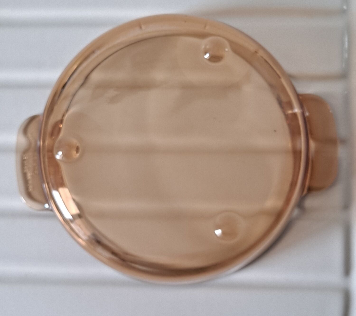 Corning amber glass browning dish