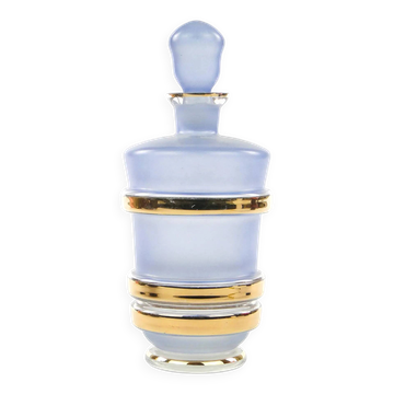 Mid-century modern decanter, glass, Kamenický Šenov, Czechoslovakia, 1950s