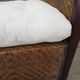 Colonial style armchair - woven rattan and exotic wood - vintage