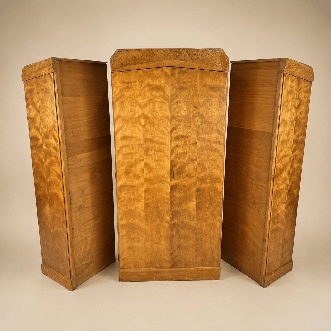 Anthroposophical handmade wardrobe, Netherlands, 1940s