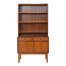 Vintage 1960s bookcase with drawers and sliding doors