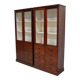 Large Antique Belgian Pitch Pine Apothecary Shop Cabinet / Vitrine, ca 1900
