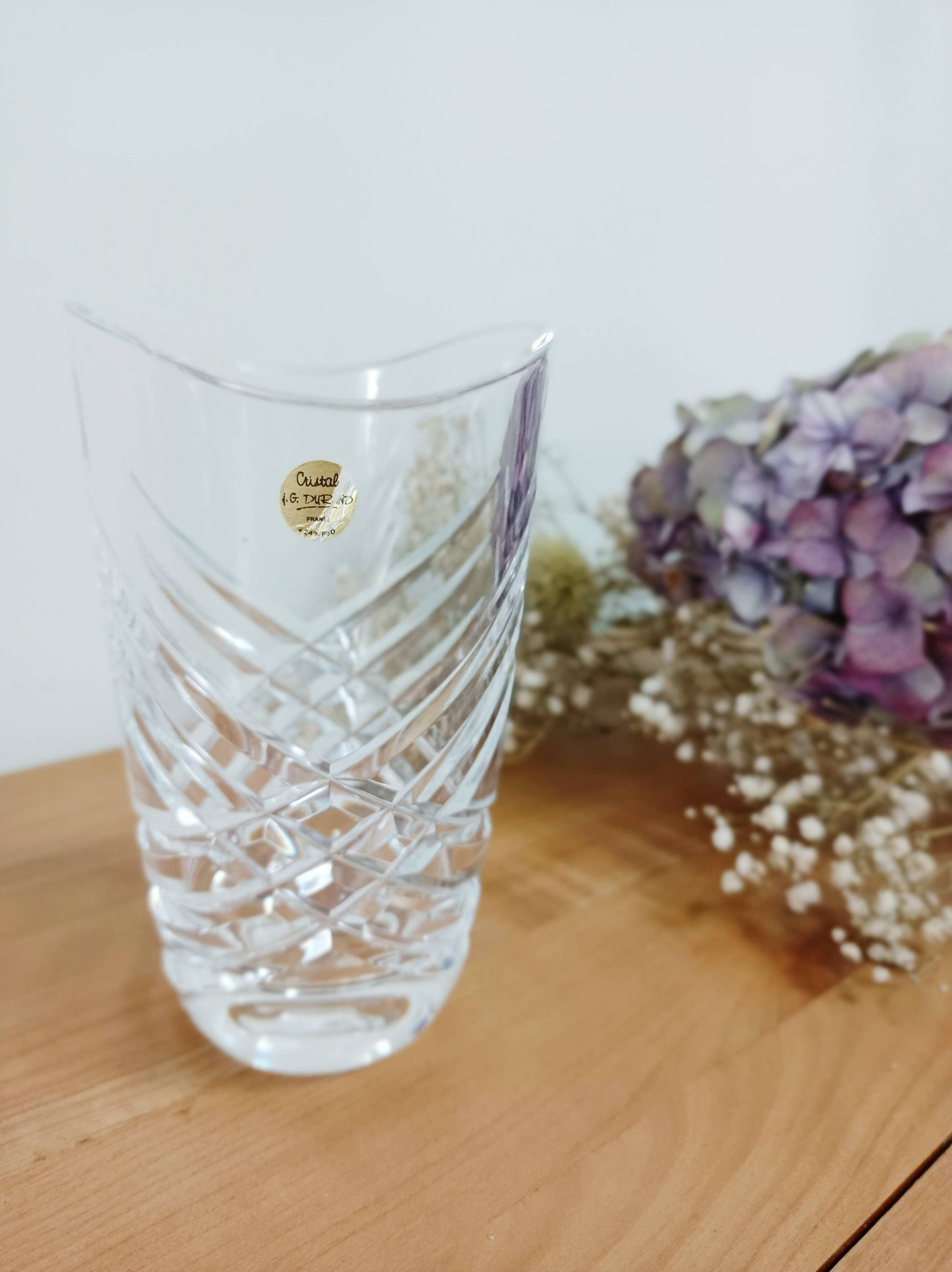 Vase en cristal JG Durand