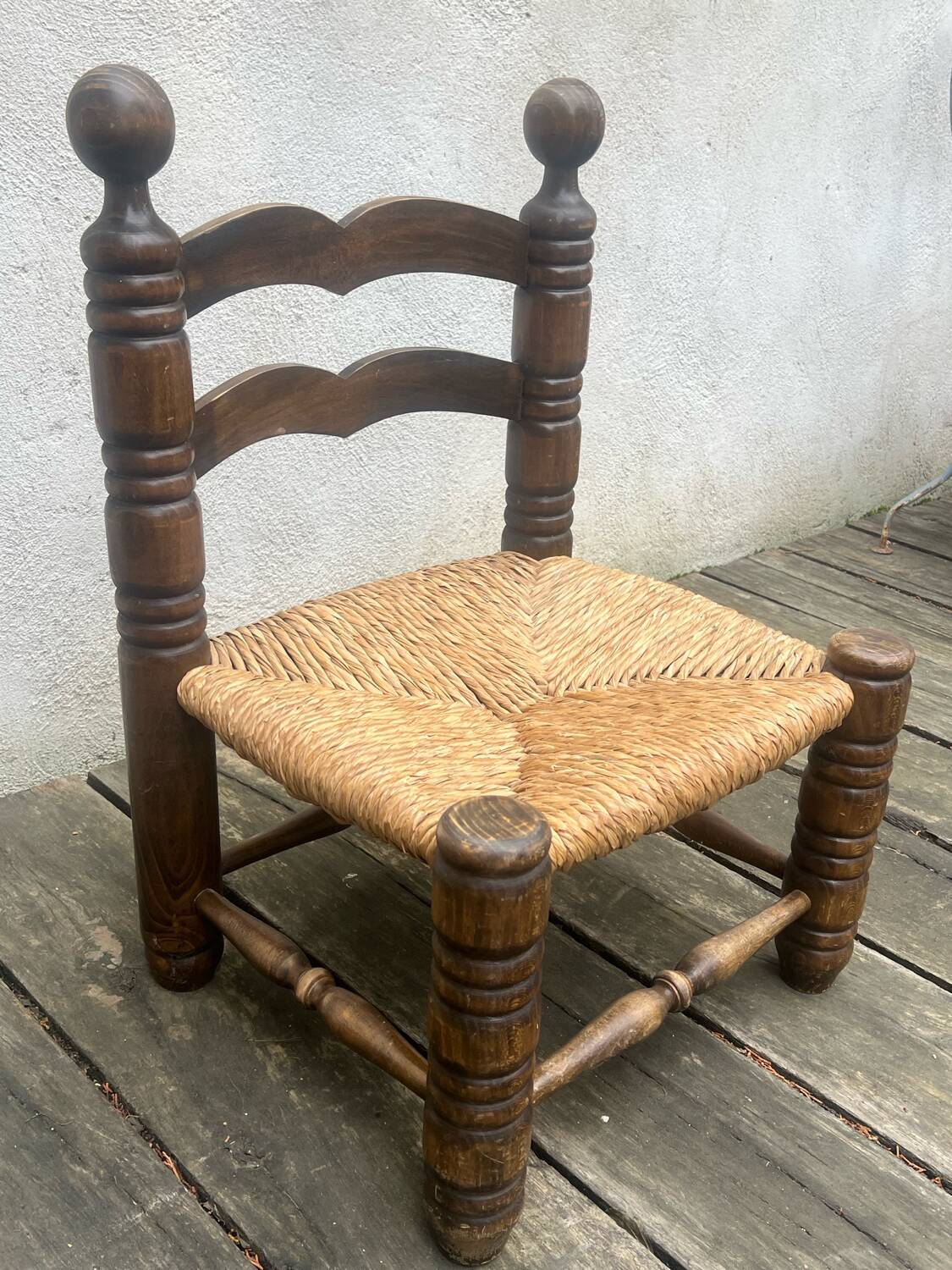 Brutalist low chair by Charles Dudouyt from the 1950s