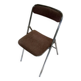 Souvignet stainless steel and wool folding chair