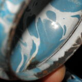 Vintage coffee maker in French sky blue enamel