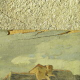 Peinture "scène de village"