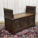 Breton bank chest from the early 20th century in oak and chestnut.