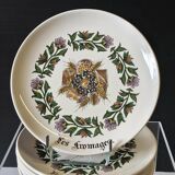 6 cheese plates in earthenware from Gien in good condition.