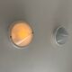 Pair of vintage sandblasted glass and metal wall lights, Prisma Italy 1980