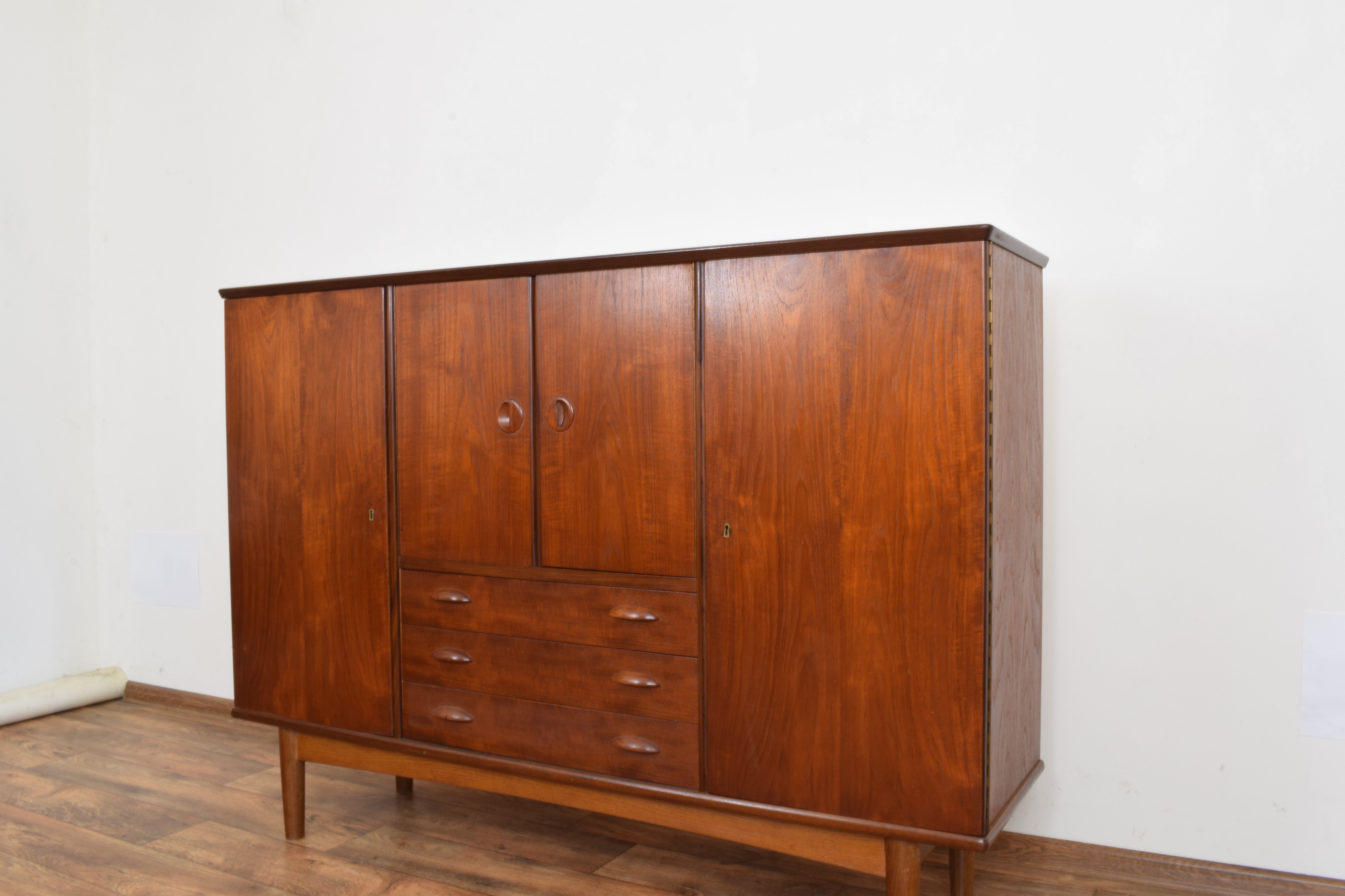 Mid-Century Danish Teak Highboard, 1960s.
