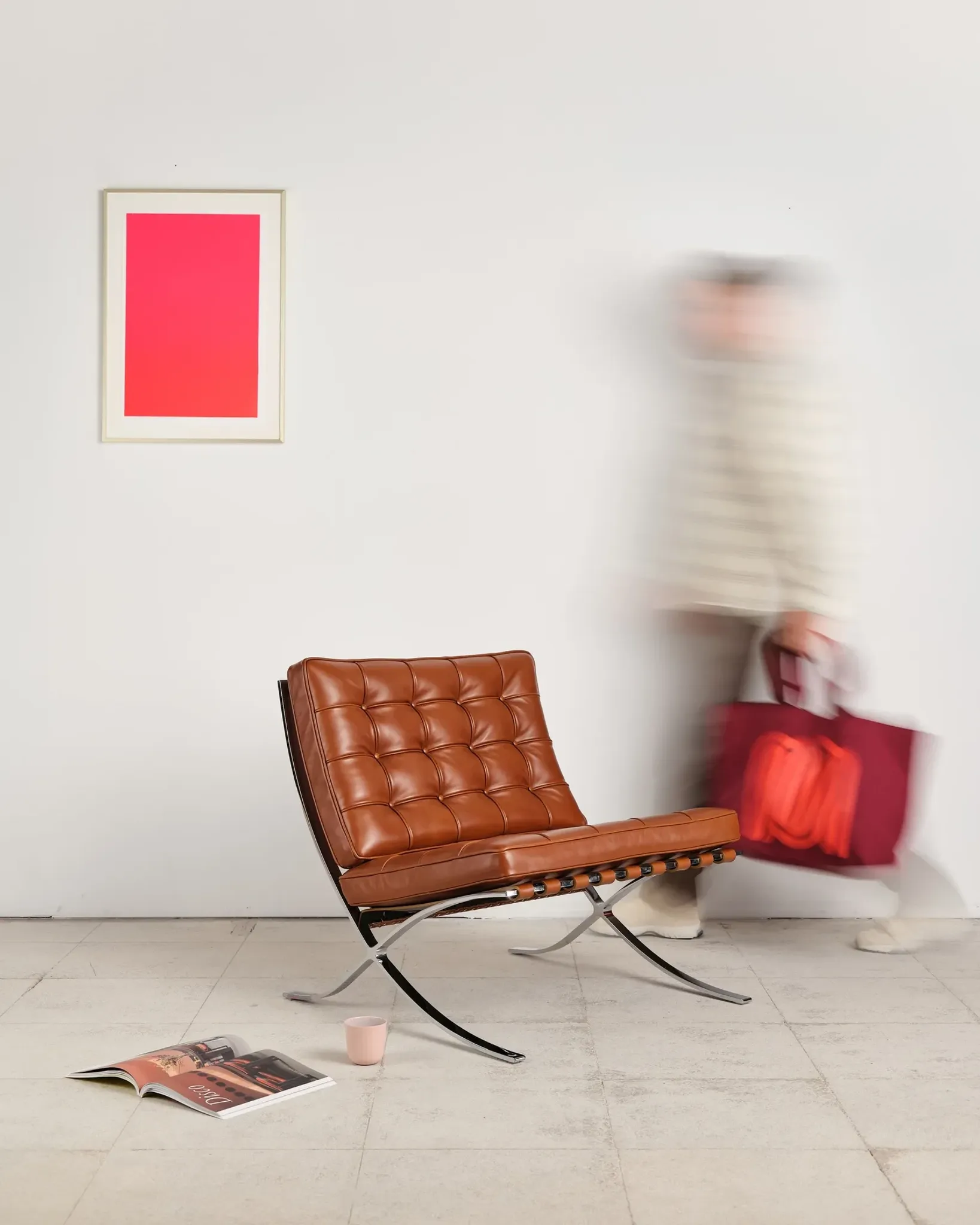 Barcelona chair in leather by Mies van der Rohe, Knoll International
