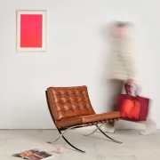 Barcelona chair in leather by Mies van der Rohe, Knoll International