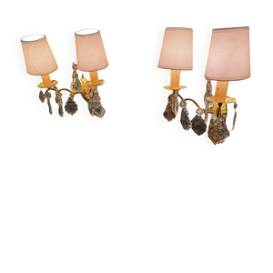 Paire d’appliques à - 1950