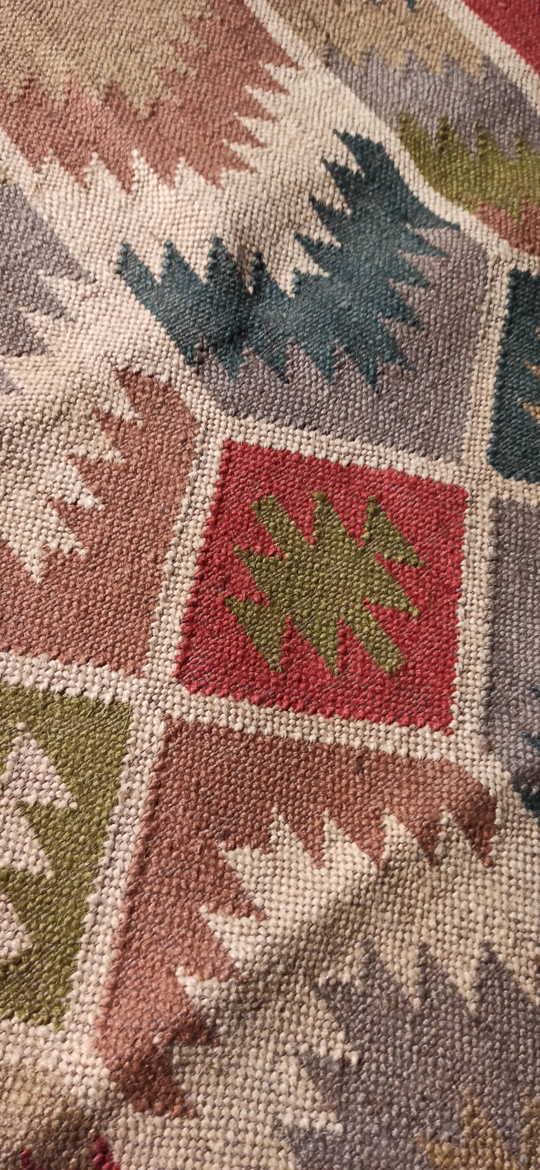 Kilim carpet in burlap and cotton - 90cm x 150cm