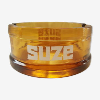 Advertising ashtray Suze vintage amber glass