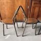 Set of 2 Mobilor chairs - 1950's - metal and wood