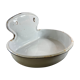 Old white enamelled hand washbasin or gardener enamel garden