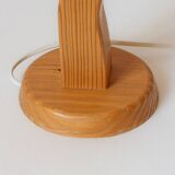 Pied de lampe de forme organique en pin, Années 80
