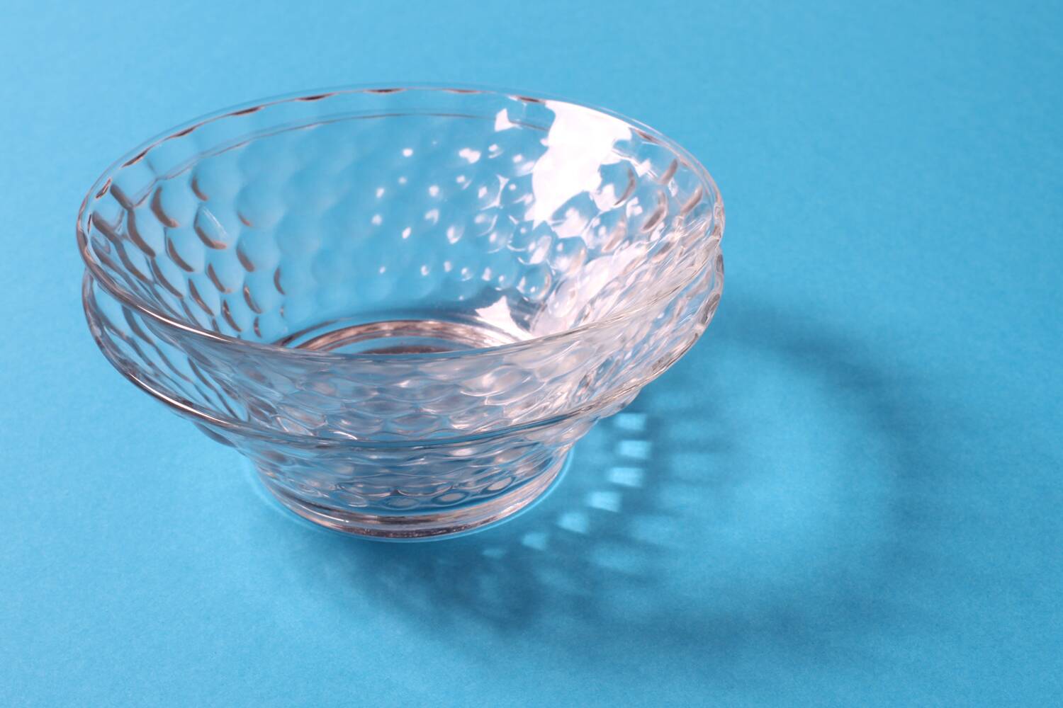 Set of 2 Vintage Bubble Glass Dessert Bowls Kim / Indonesia