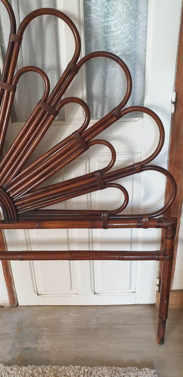 Bamboo and rattan headboard