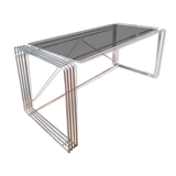 Glass and chrome coffee table 1970