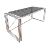 Glass and chrome coffee table 1970