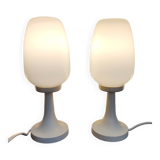 Lampes de table Space Age blanches, années 1960