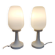 Lampes de table Space Age blanches, années 1960