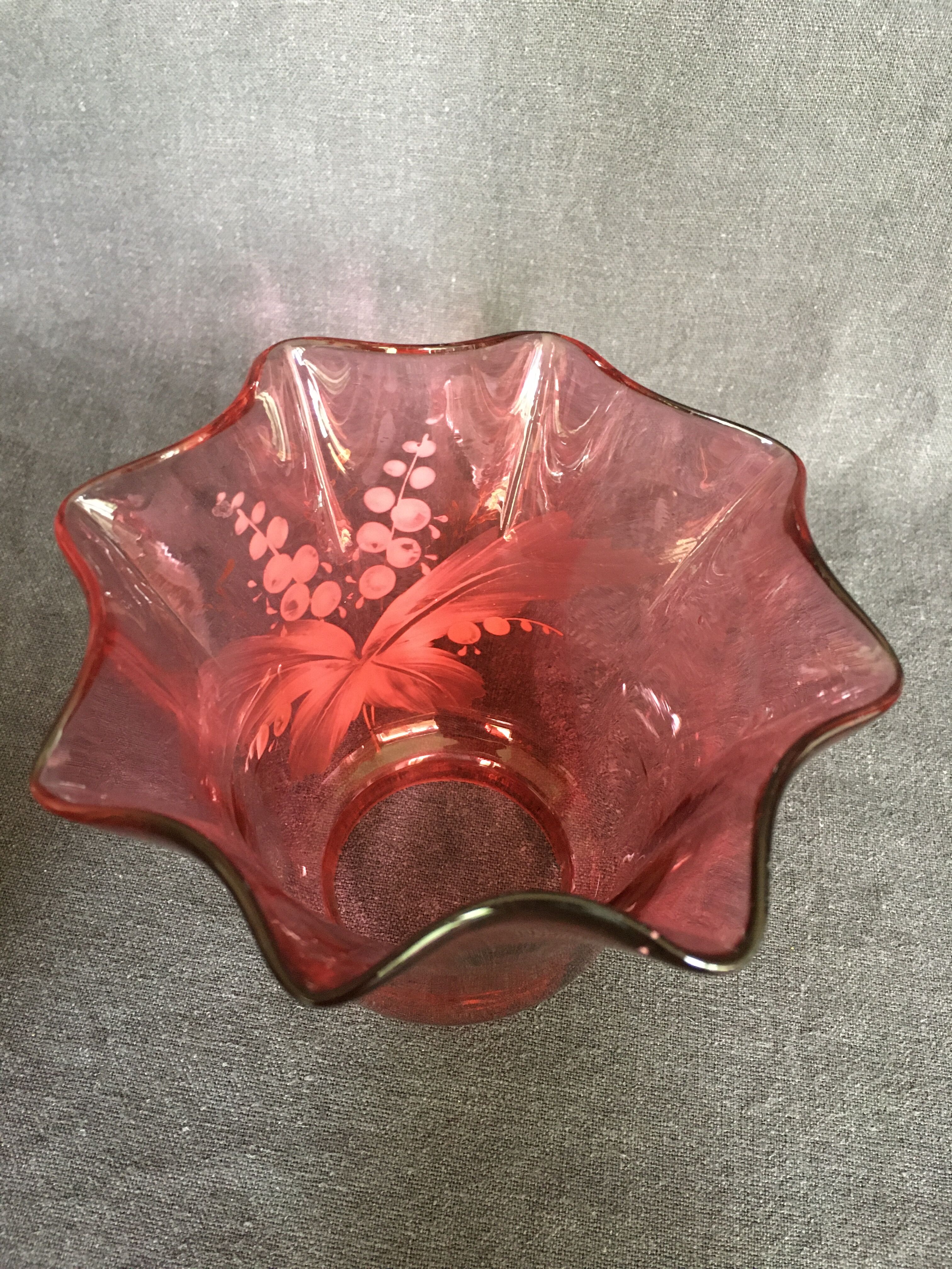 Enamelled red tulips