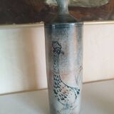 Bottle vase with a rooster design Atelier Roy Montgolfier